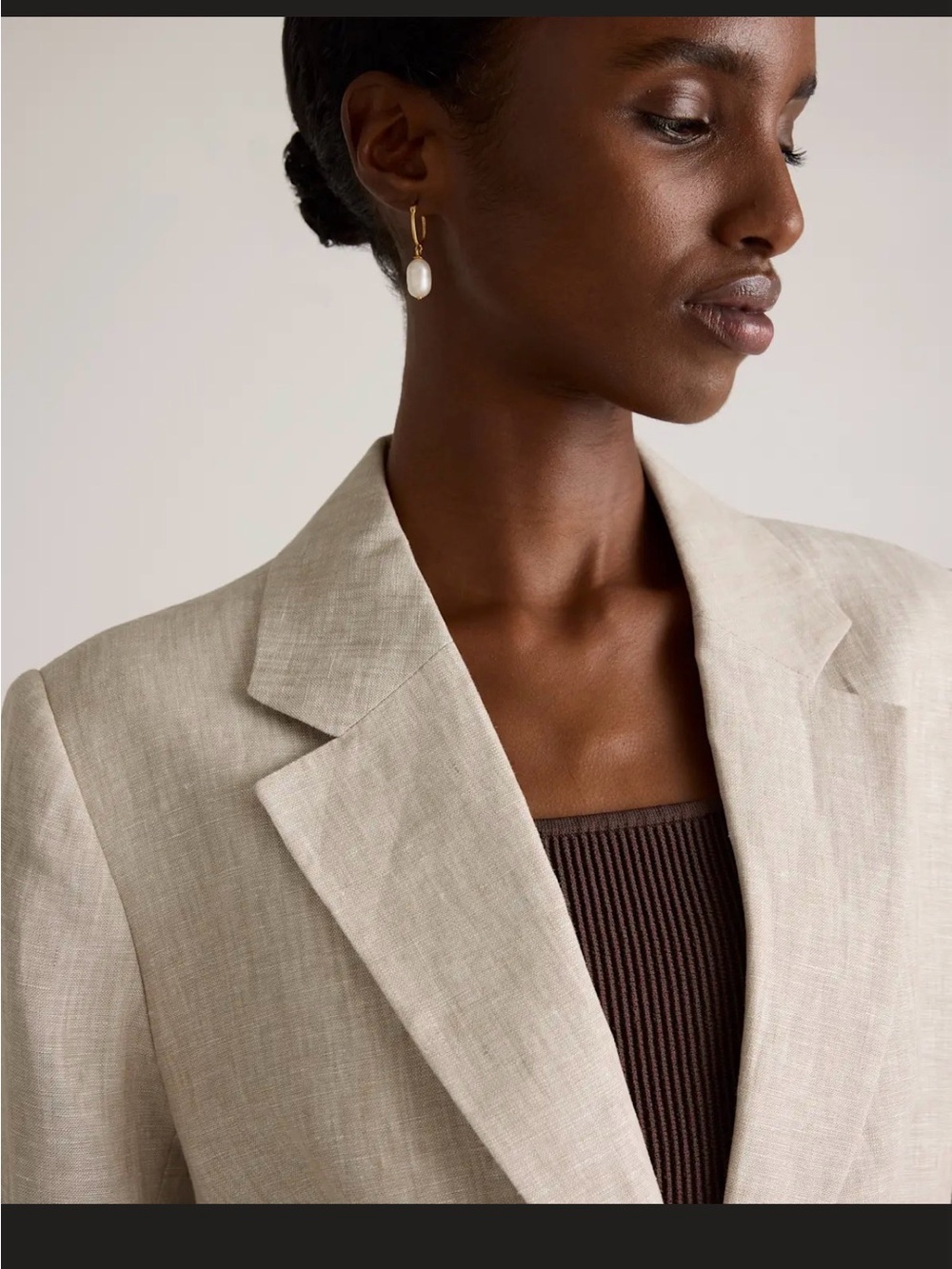 Quince 100% European Linen structured Blazer in flax - Picture 2 of 9